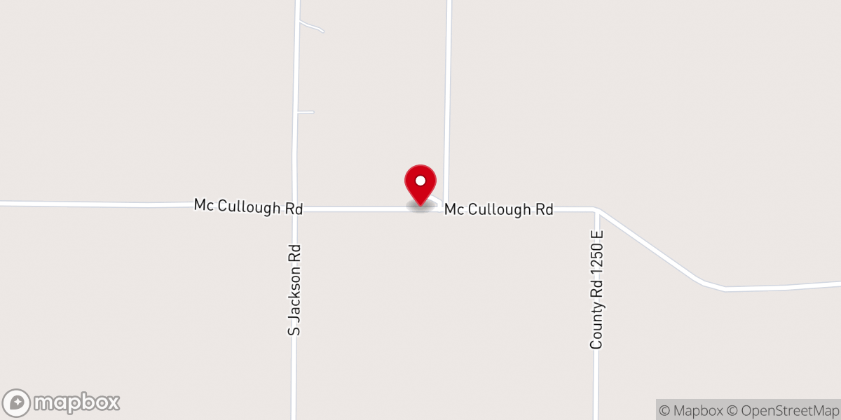 Map showing location of McCullough Grove Church