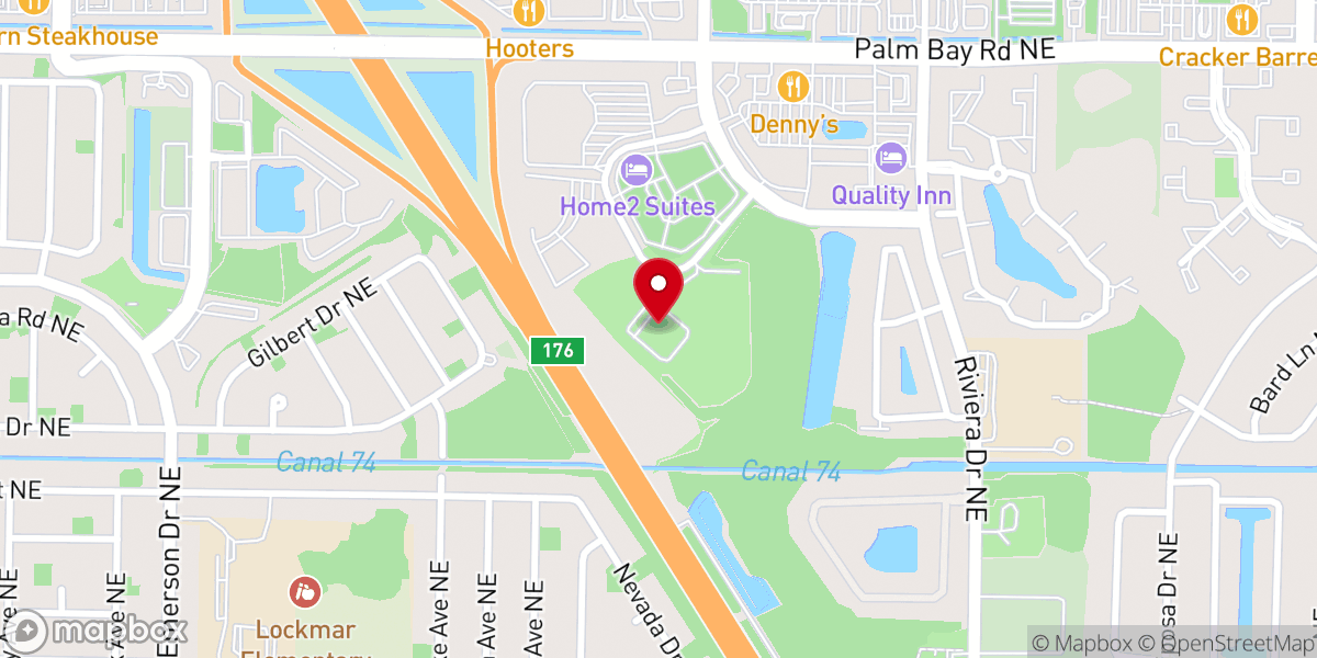 Map showing location of Lifepoint Church of Palm Bay