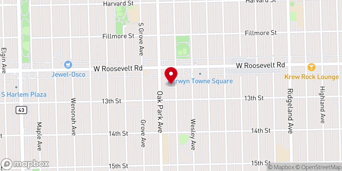 Map showing location of Iglesia Adventista del Séptimo Día (Berwyn)
