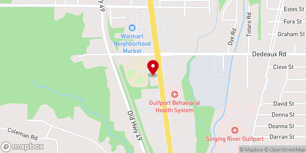 Map showing location of St Matthew Lutheran Church