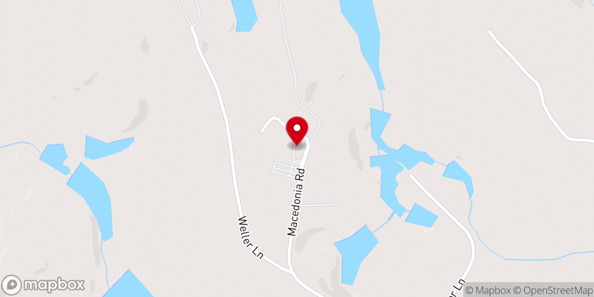 Map showing location of Old Macedonia Church