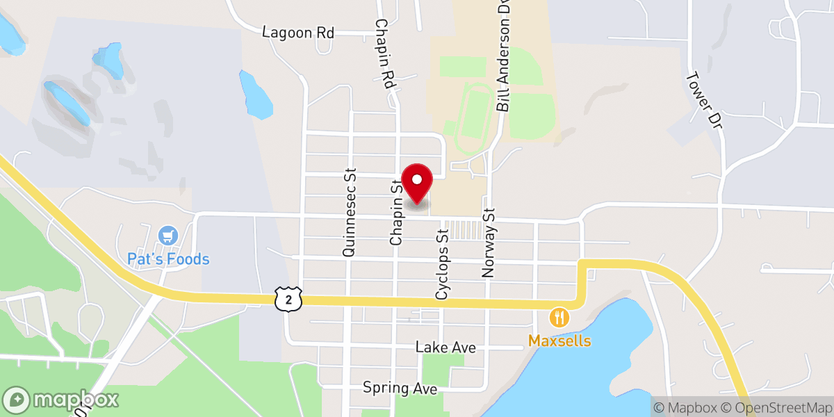 Map showing location of Saint Johns Lutheran Church