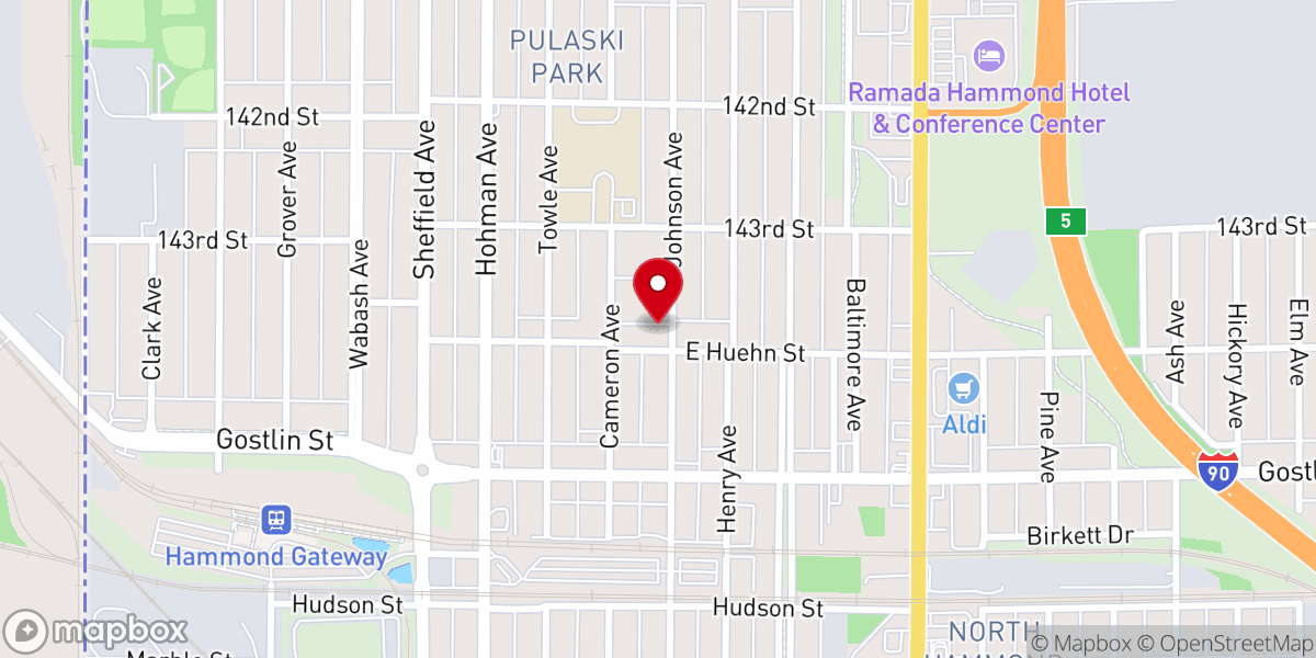 Map showing location of St Casimir Church