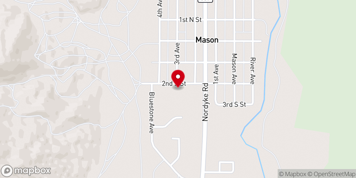 Map showing location of Mason Valley Southern Baptist