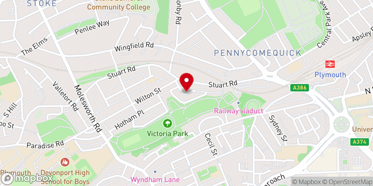Map showing location of Redeemer Church Stoke Congregation