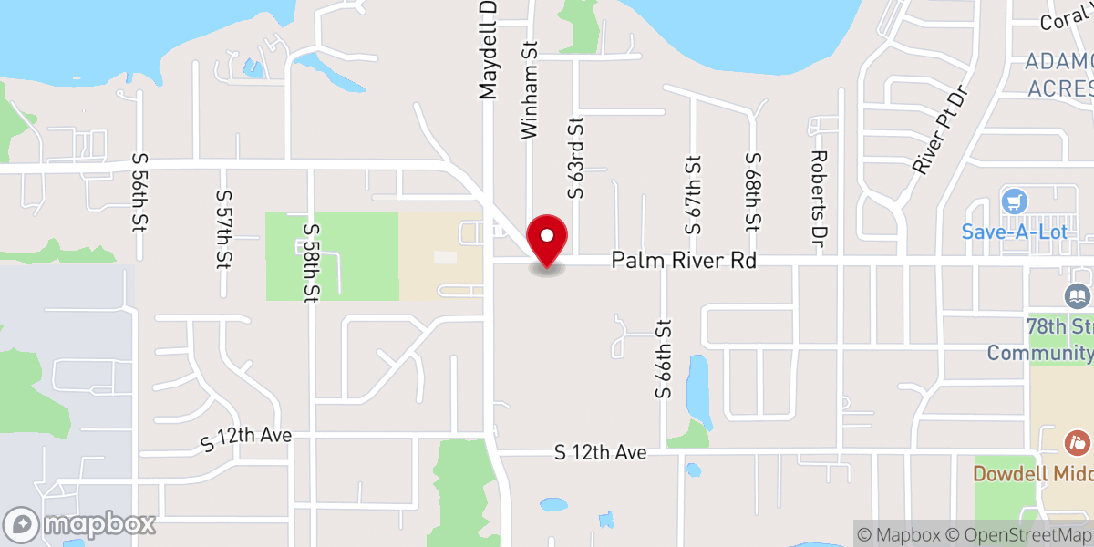 Map showing location of New Bethel Temple of Deliverance Apostolic Church