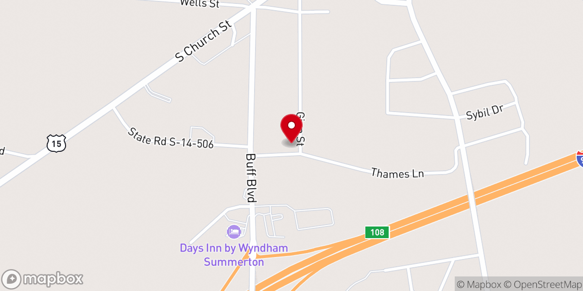Map showing location of Southern Methodist Church