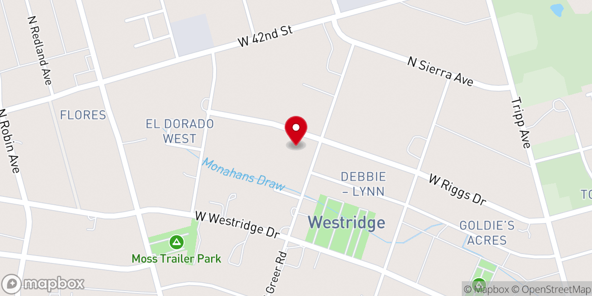 Map showing location of Westridge