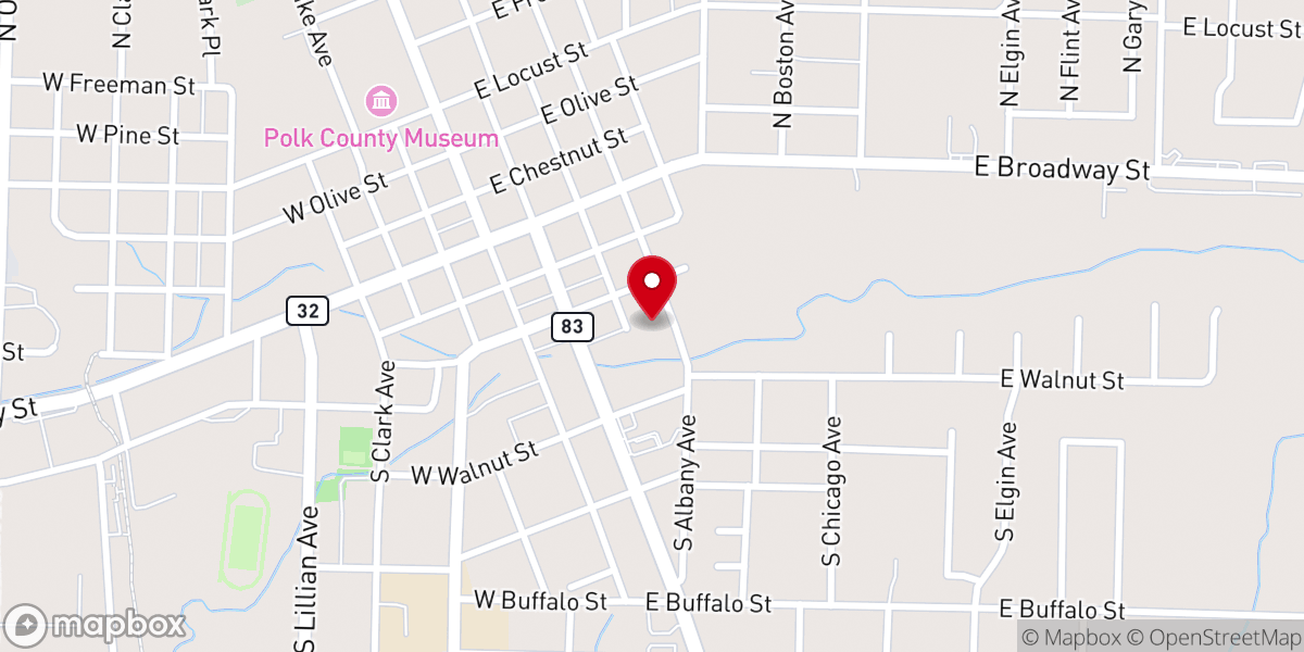 Map showing location of Community Outreach Ministries