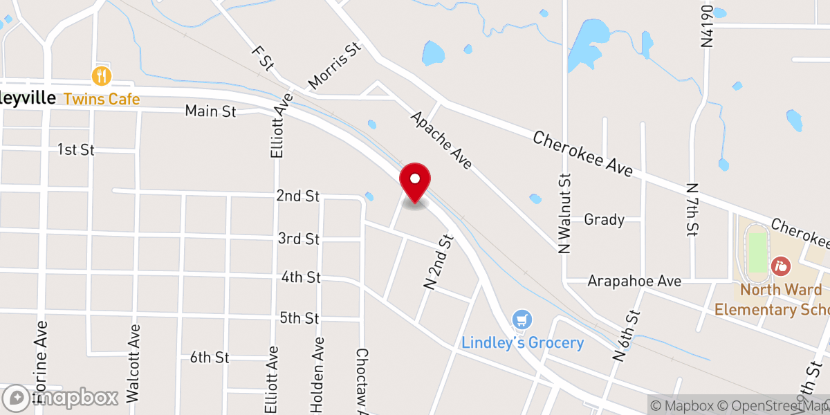 Map showing location of Edgewood United Methodist Church