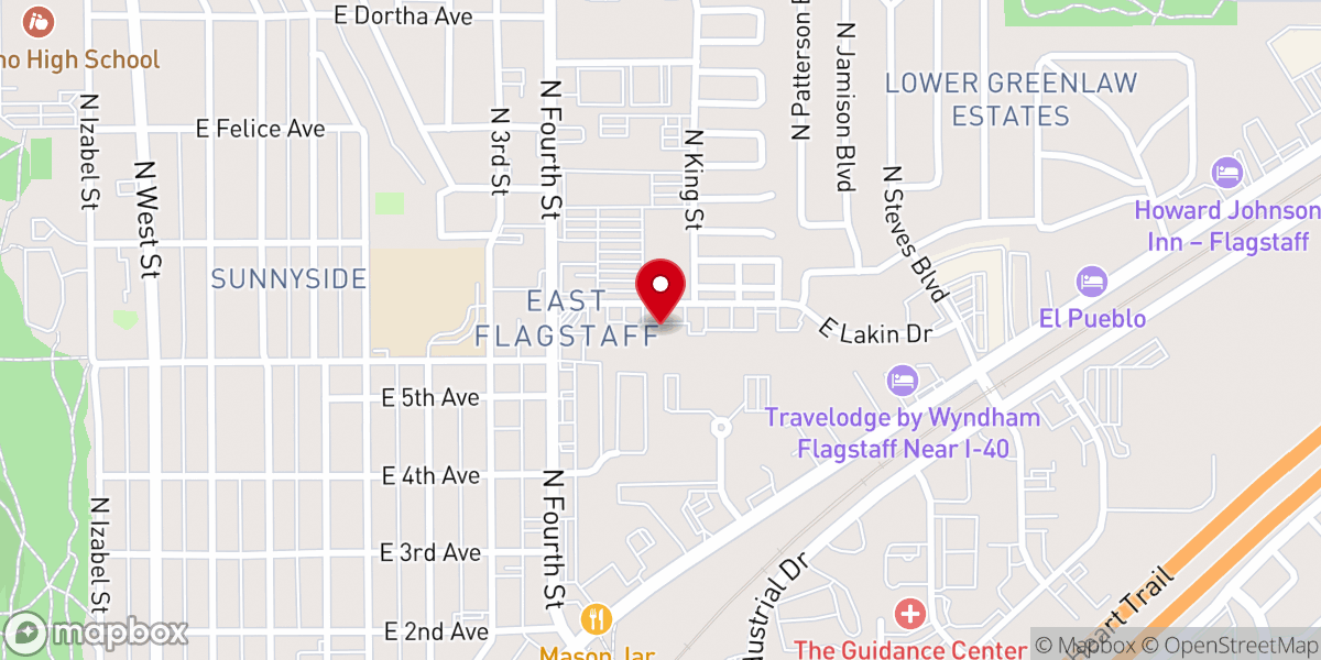 Map showing location of The Potter's House Christian Church