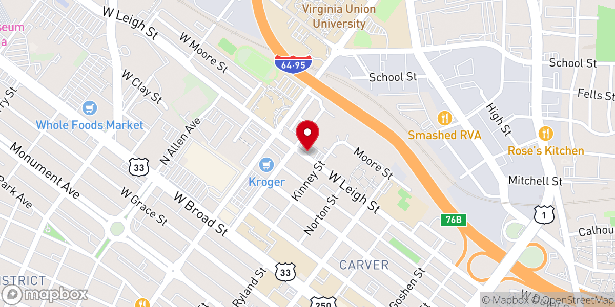 Map showing location of Moore Street Baptist Church