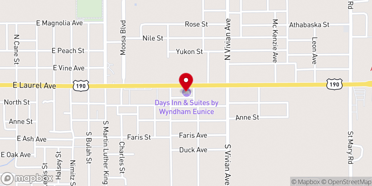 Map showing location of Days Inn & Suites by Wyndham Eunice