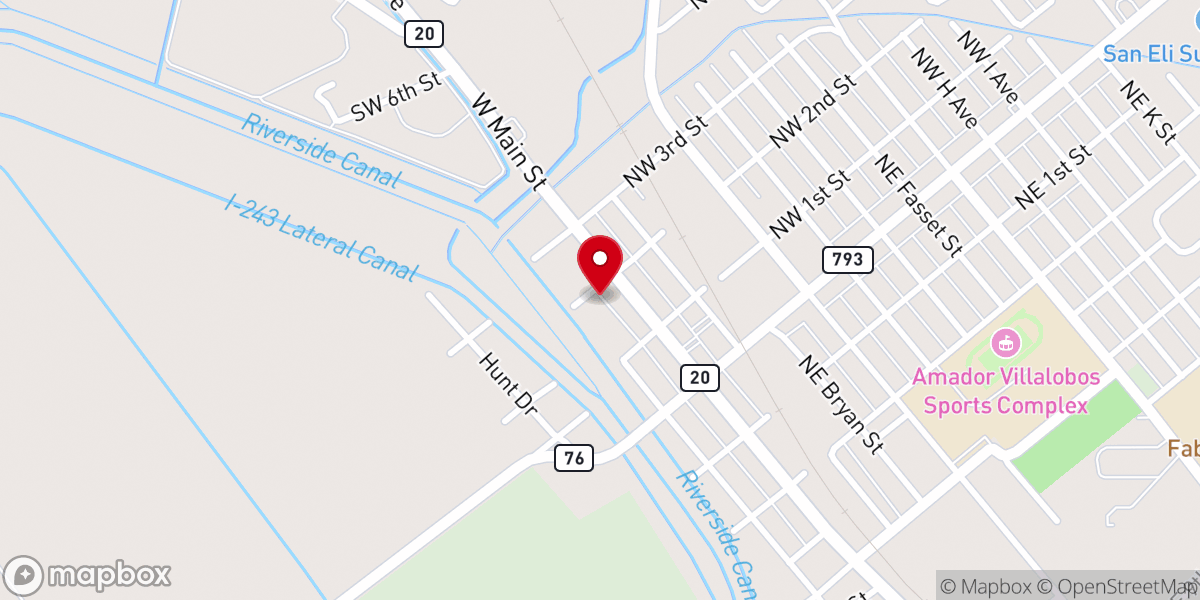 Map showing location of Our Lady Of Guadalupe Hall