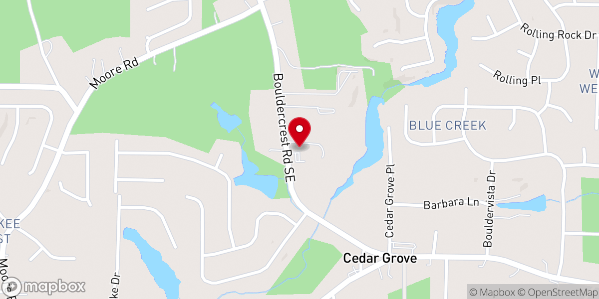 Map showing location of Atlanta Pillars of Faith Seventh-day Adventist Church