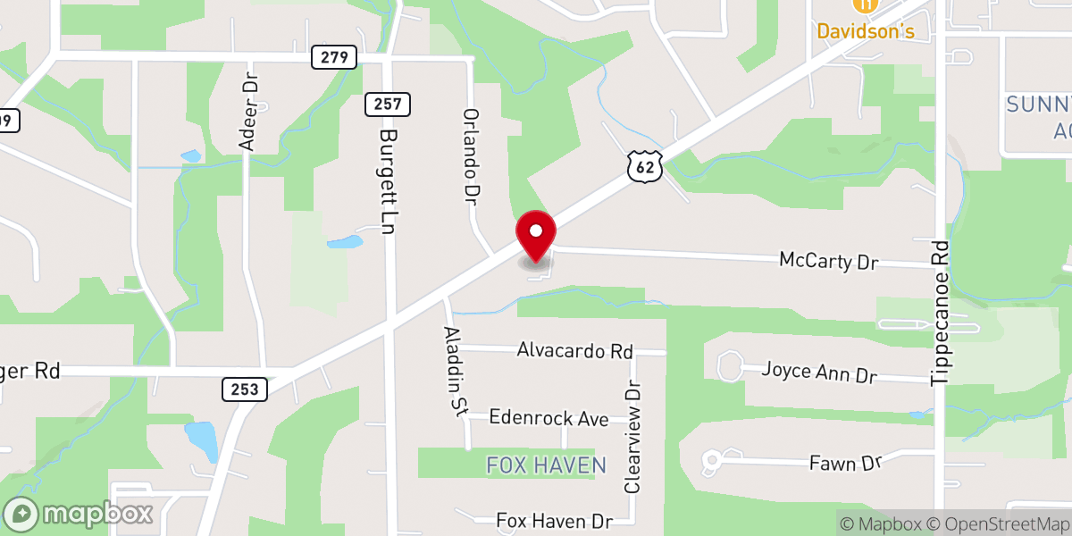 Map showing location of Freedom Church Canfield
