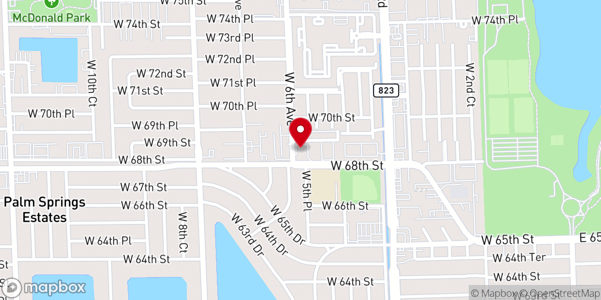 Map showing location of St Andrew's Lutheran Church