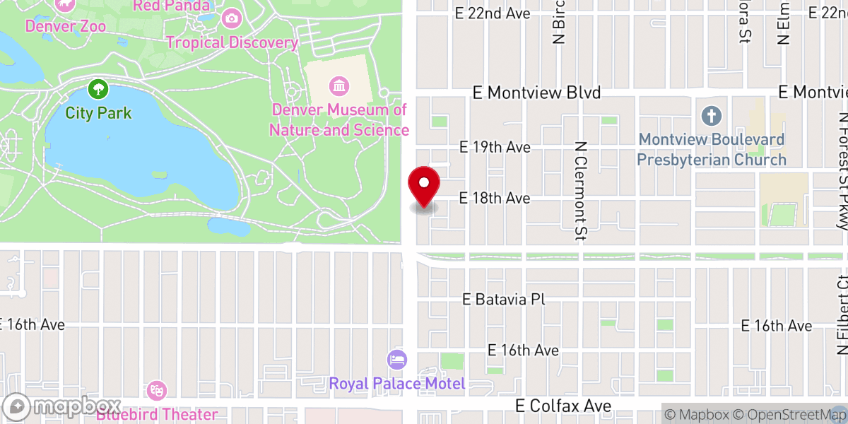 Map showing location of Messiah Denver Lutheran Church