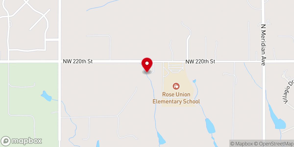 Map showing location of North Pointe Baptist Church