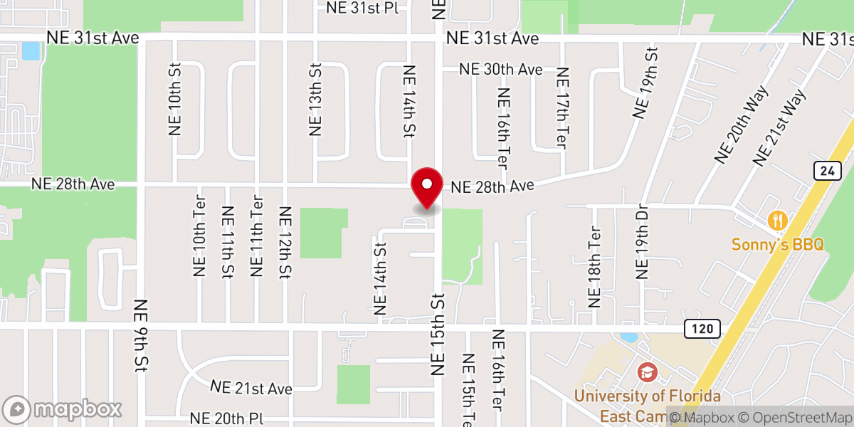 Map showing location of Highland Missionary Baptist Church
