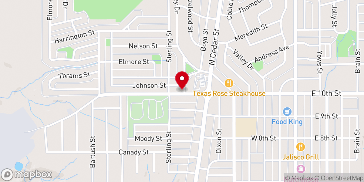 Map showing location of Unity Baptist Church