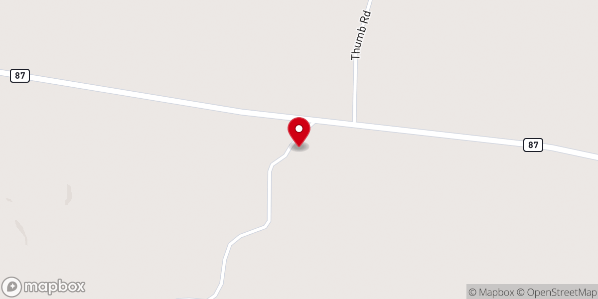 Map showing location of Salem Baptist Church