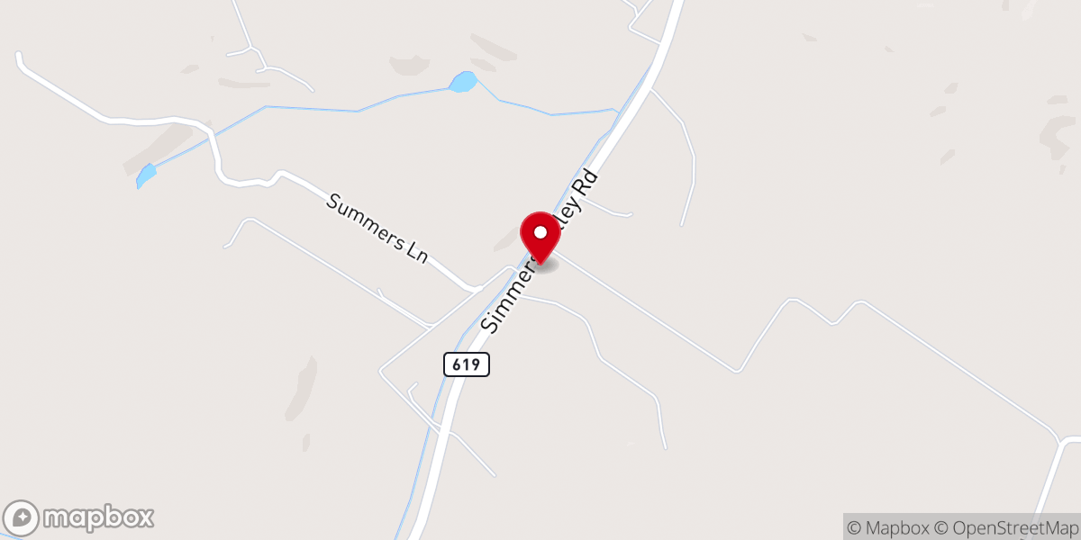 Map showing location of Pine Grove Church-The Brethren