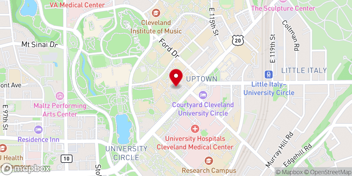 Map showing location of Phillips Avenue Presbyterian Church