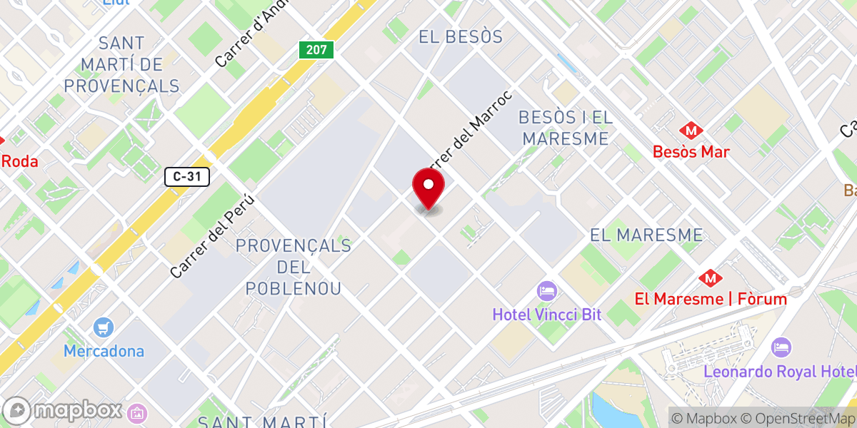 Map showing location of IPUE Barcelona 2 - Iglesia Pentecostal Unida en Europa