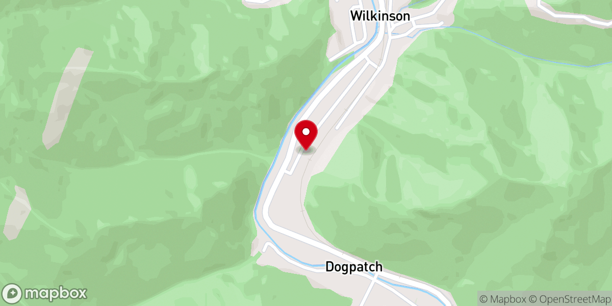Map showing location of Wilkinson community church