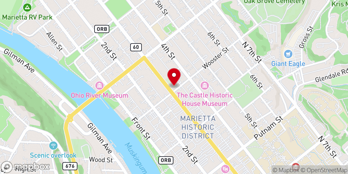 Map showing location of Christ United Methodist Church