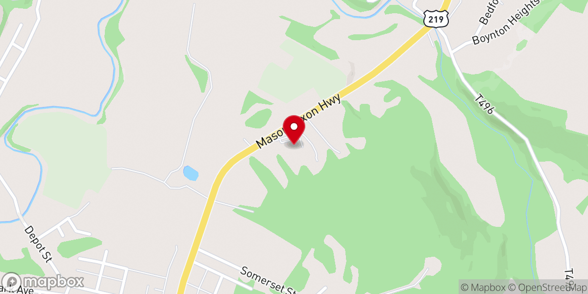 Map showing location of Oak Dale Church