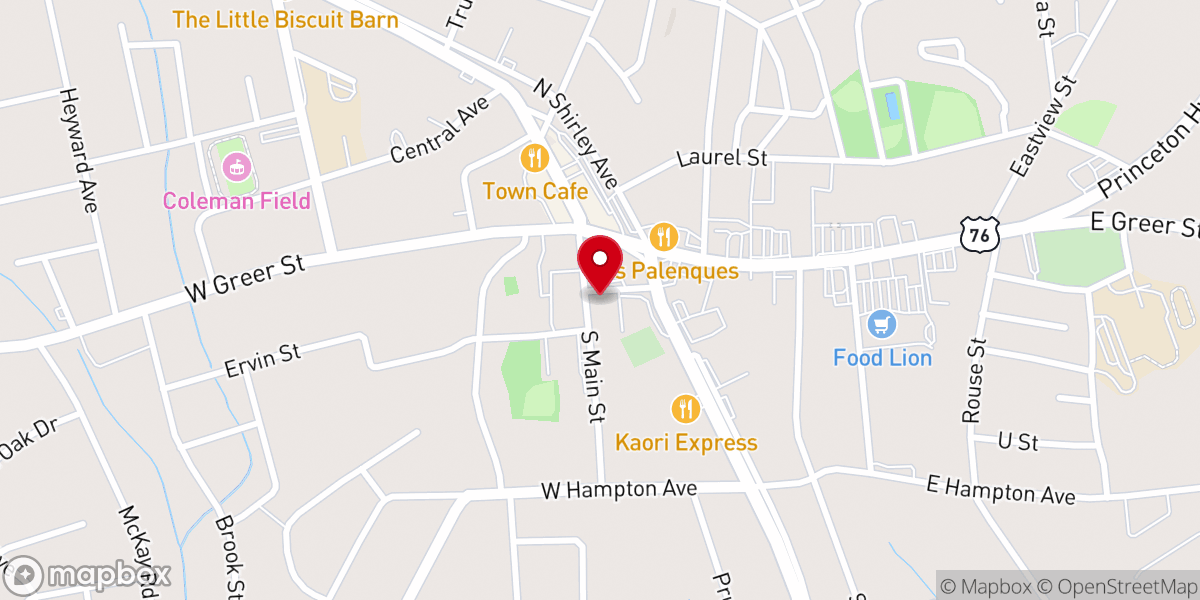 Map showing location of Trinity United Methodist Church