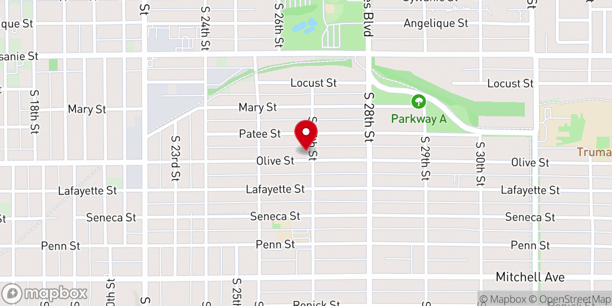 Map showing location of Resurrection Life Church