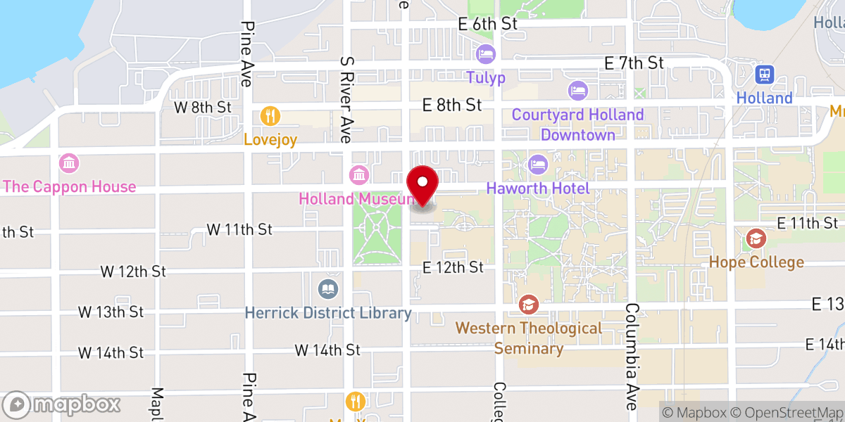 Map showing location of Central Avenue Christian Reformed Church