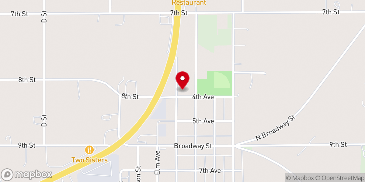Map showing location of Penrose Baptist Church