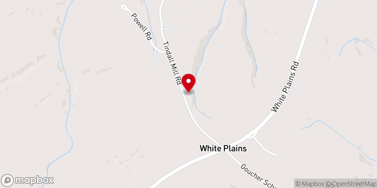 Map showing location of White Plains Baptist Church