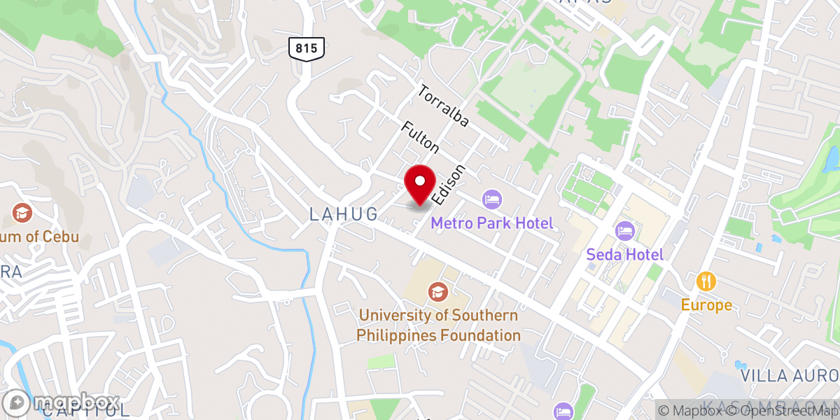 Map showing location of Archdiocesan Shrine of St. Thérèse of the Child Jesus