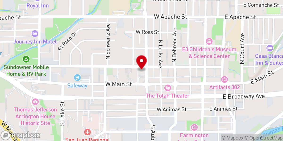 Map showing location of First Baptist Church