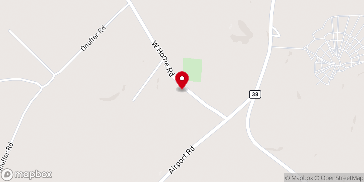 Map showing location of Old Zion United Methodist Church