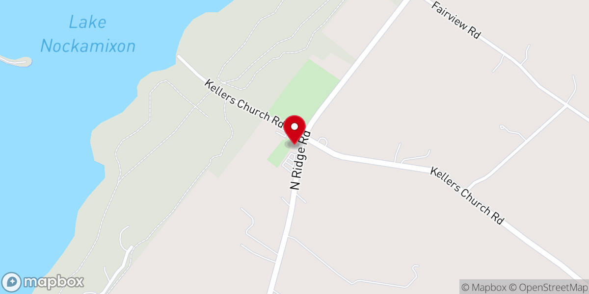 Map showing location of Saint Matthews Lutheran Church