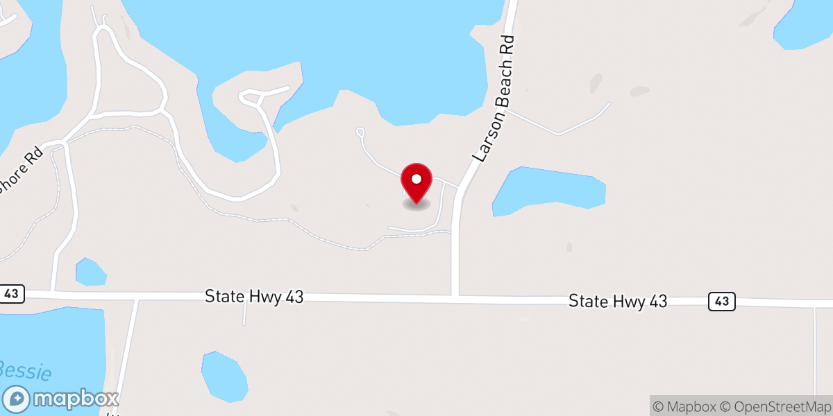 Map showing location of Metigoshe Lutheran Church