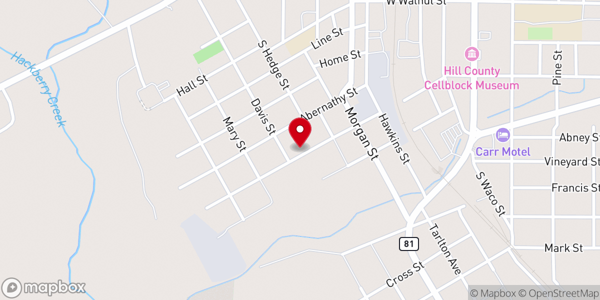 Map showing location of Hill Apostolic Church