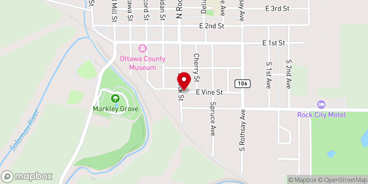 Map showing location of Catholic Church Hall