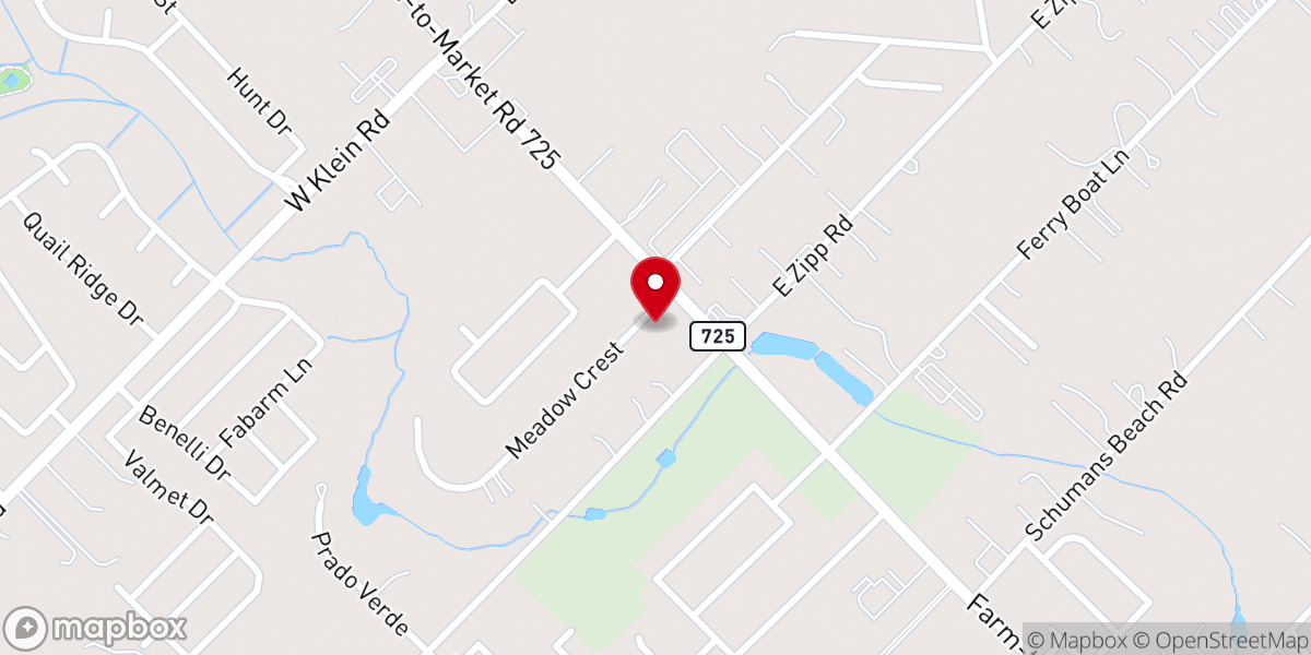Map showing location of Iglesia de Cristo en New Braunfels