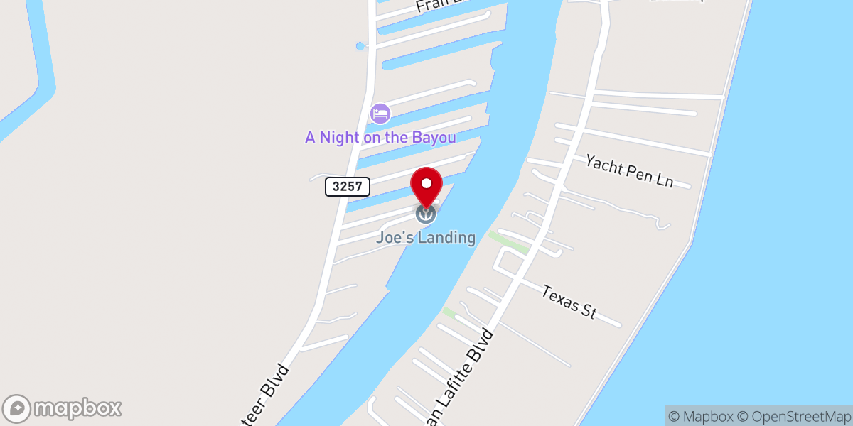Map showing location of New Orleans Style Fishing Charters
