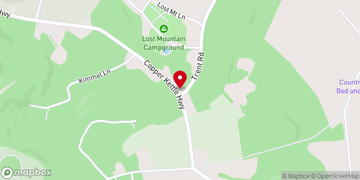 Map showing location of Laurel Mount Chapel