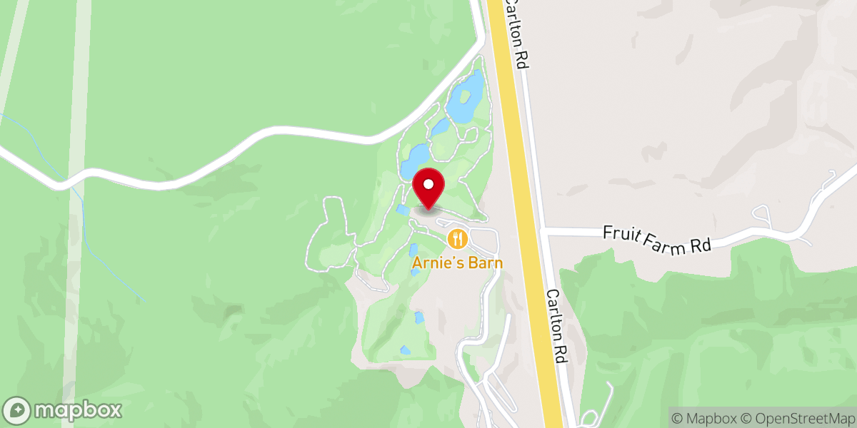 Map showing location of Top of the Rock Golf Course