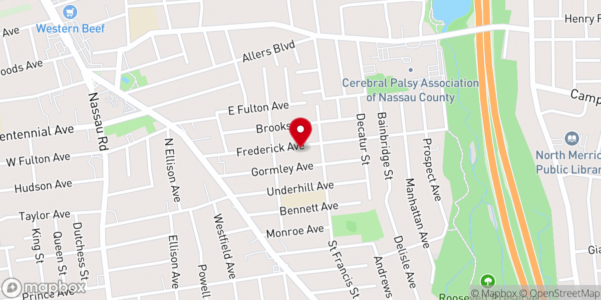 Map showing location of Calvary Baptist Church