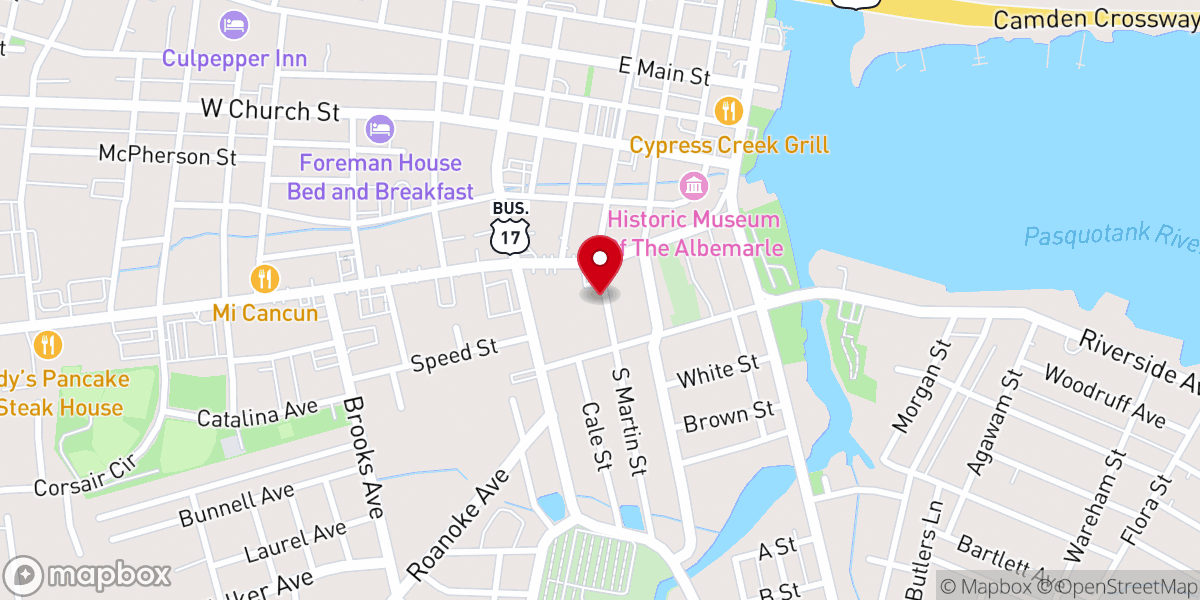 Map showing location of Corner Stone Missionary Baptist Church